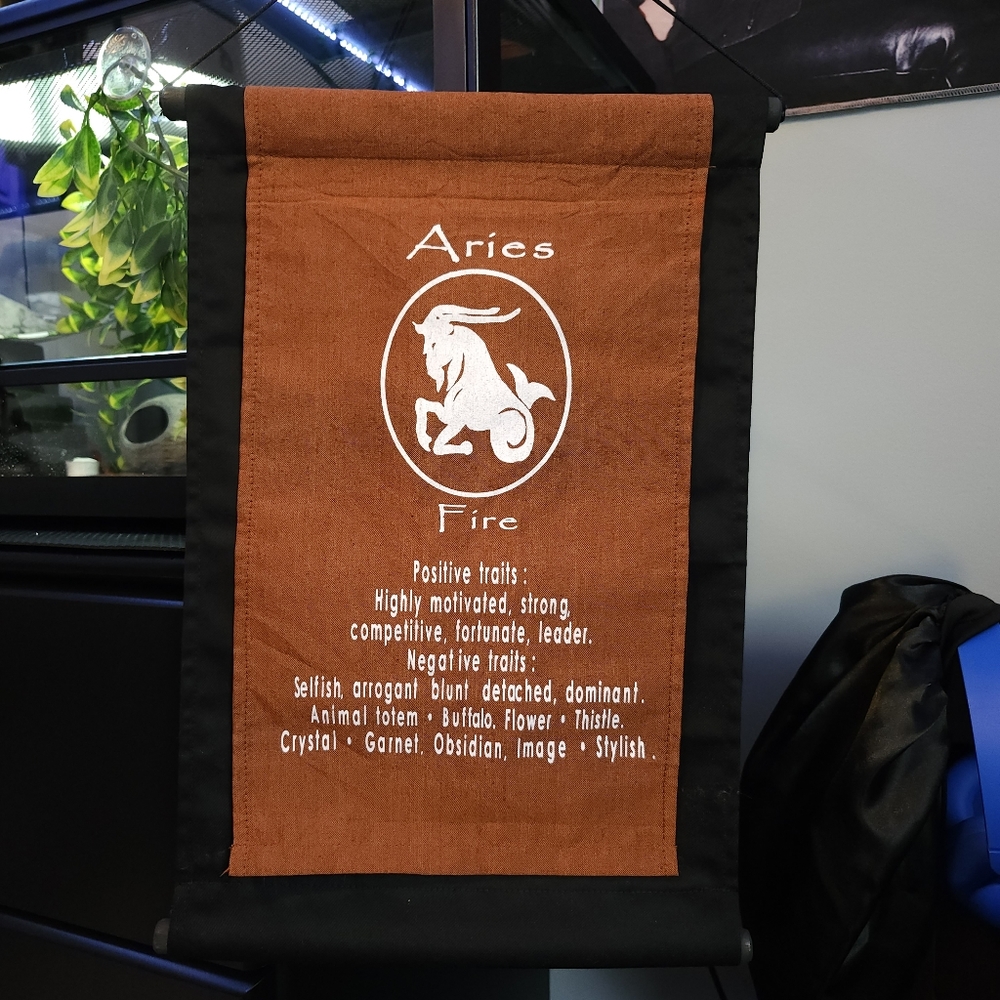 The Crystal Cave Aries Zodiac Sign Banner